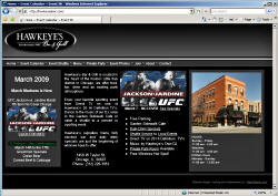 Hawkeye's Bar website